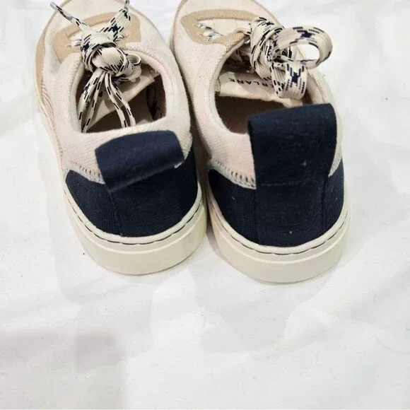 Everlane The Tread-bare Sneaker Womens 8 Natrual Canvas Dark Sapphire Argan Oil - Picture 6 of 8
